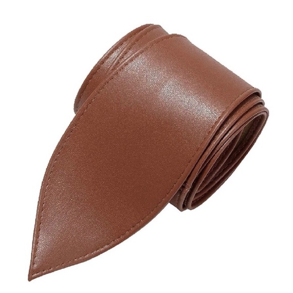 New Vegan Leather Smooth Coffee Wrap Corset Belt - Picture 5 of 16